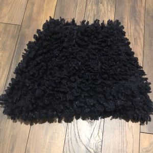 Black Sherpa Winter Neck Scarf